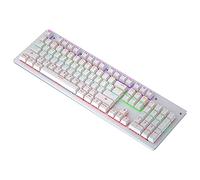 Trailrest Teclados Blancos 104key RGB Retroiluminado Teclas mecánicas Computadora de Escritorio Notebook Gaming Keyboard Teclado Dactilar (White, One Size)