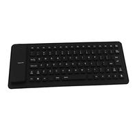 Trailrest Universal Teclado Teclado de Silicona y Teclado de Internet de Doble Color Plegable Teclado de Silicona USB 85 Teclado Chocolate (Black, One Size)