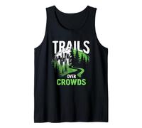 Trails Over Crowds Senderismo Lento Naturaleza Calma Camiseta sin Mangas