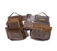 Trailside - Cinturón de herramientas de piel auténtica para hombre, bolsa para enmarcadores, carpinteros, electricistas, techos, construcción, superenmarcador, perfecto para clavos, martillos, cintas