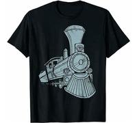 Train Collector Hobbyis Steam Locomotive tee Unisex 100% Cotton Short-Sleeve T-Shirts Black S