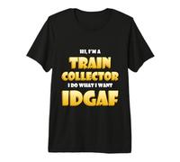 Train Collector Idgaf Costume Vintage Model Train Collection Camiseta Premium