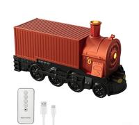 Train Design Difusor de aceite esencial 300ml Tanque de agua Humidificador USB con 32dB Funcionamiento silencioso y control remoto (rojo)