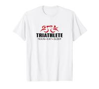 Train Eat Sleep Repeat - Triathlette Swim Bike Run Inspired Camiseta gráfica económica