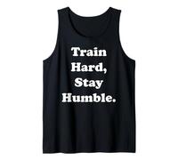 Train Hard Stay Humble Fitness Motivation Funny Saying Camiseta sin Mangas