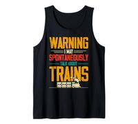 Train Love - Advertencia Puedo Hablar espontáneamente de los Trenes Camiseta sin Mangas