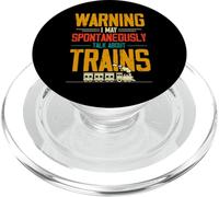 Train Love - Advertencia Puedo Hablar espontáneamente de los Trenes PopSockets PopGrip para MagSafe