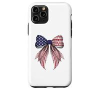 Train Railroad Locomotora 4 de julio USA American Flag Girl Carcasa para iPhone 11 Pro