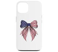 Train Railroad Locomotora 4 de julio USA American Flag Girl Carcasa para iPhone 13