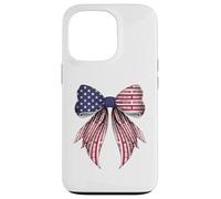 Train Railroad Locomotora 4 de julio USA American Flag Girl Carcasa para iPhone 13 Pro