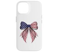 Train Railroad Locomotora 4 de julio USA American Flag Girl Carcasa para iPhone 14