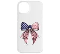 Train Railroad Locomotora 4 de julio USA American Flag Girl Carcasa para iPhone 14 Plus
