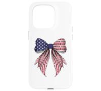 Train Railroad Locomotora 4 de julio USA American Flag Girl Carcasa para iPhone 15 Pro