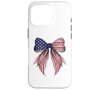 Train Railroad Locomotora 4 de julio USA American Flag Girl Carcasa para iPhone 16 Pro
