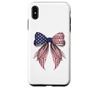 Train Railroad Locomotora 4 de julio USA American Flag Girl Carcasa para iPhone XS Max