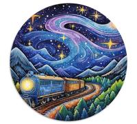 Train Starry Night Rompecabezas Imposible,desafío para Adultos Juego Educativo 1000 Piezas Obra De Arte De Juego De para Adultos, Regalos A Partir De 14 Años 1000pcs (67.5x67.5cm)