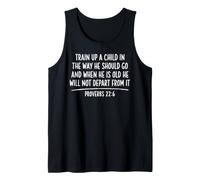 Train Up A Child Proverbios 22:6 Escritura Versículo Bíblico Oración Camiseta sin Mangas