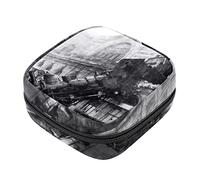 Train Wreck - Bolsa de almacenamiento para servilletas sanitarias ocomotoras de vapor, bolsa de almohadilla menstrual portátil con cremallera para adolescentes, niñas, mujeres y mujeres