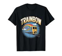 Trainbow - Rain Train Juego de Palabras Amante Camiseta gráfica económica