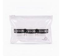 Traineando Overgrips Pádel Vibor-A Profesionales, Pack de 3 | 6 | 12 | Grips de Alta Absorción y Antideslizantes, Cinta de Agarre Ergonómica para Pala de Pádel (3, Blanco)
