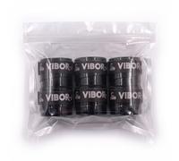 Traineando Overgrips Pádel Vibor-A Profesionales, Pack de 3 | 6 | 12 | Grips de Alta Absorción y Antideslizantes, Cinta de Agarre Ergonómica para Pala de Pádel (3, Negro)