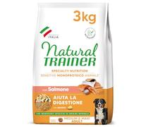 Trainer Natural Sensitive No Gluten - Pienso para Perros Medium-Maxi Adult con Salmón y Cereales Integrales - 3kg