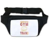 Trainer of The Gym Train Or Die Orange Fist Graphic Riñonera color blanco, White, Talla única