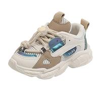 Trainers for Girls Casual Sneakers School Sports Running Shoes Toddler Breathable Soft Walking Tennis Mesh Upper Non-Slip Chunky Thick Sole Lace up Shoe