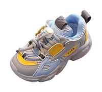Trainers for Girls Casual Sneakers School Sports Running Shoes Toddler Breathable Soft Walking Tennis Mesh Upper Non-Slip Chunky Thick Sole Lace up Shoe