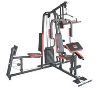 TrainHard® - Estación de entrenamiento para gimnasio en casa, incluye prensa de piernas, estación de inmersión, elevador de piernas y banco para sentadillas