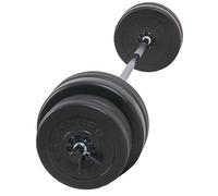 TrainHard Juego de Pesas de 25 kg - 110 kg Pesas Set Haltera Barra de Pesas con Discos de Pesos para Entrenamiento de la Fuerza y Press de banca