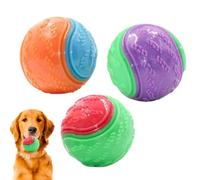Training Ball For Dogs - 3 piezas Squeaky Dog Toys For Small, Dog Chew Toy Indestructible Squeaky Cleaning Toy Durable Interactive Toys Aggressive Chewing Puppies Dogs Pets Prevention Of Teeth
