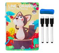 Training Cards Pen Control, Reusable Early Education Handwriting, 8.27x4.92x1.18 inches Game with Practice Accessories, Fun Interactive Tool for Kids and Students Learning