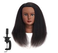 training headTraininghead - Maniquí de cabeza de maniquí para entrenamiento con cabeza de maniquí de cosmetología, cabeza de muñeca con abrazadera libre femenina, B, Negro, 1 uds. por paquete, ]