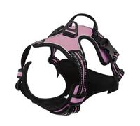 Training Leash Cómodo arnés reflectante para perros con correa - para perros de talla mediana y grande (rosa, L)