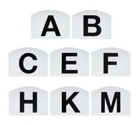 Training Letter Markers 8 Pack | PP, 7.9in X 10.6in, Wall/Fence Mount | Letters For Equestrian, Horse Riding | Fence Sign Markers