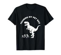 Training My Pet Rex Funny Running Cartoon Dino Diseño Camiseta