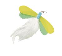 Training Stick Toy, Cat Playing Feather, Dragonfly Shaped Cat Teaser, Feather Toys, Kitten Feather Stick, Cat Toy Feather Replacement for Cat Physical Training and Playing, Home Entertainment