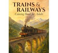 Trains & Railways Coloring Book for Adults: Explore the Beauty of Locomotives, Steam Engines & Scenic Tracks - A Relaxing Journey Through Historic and Modern Railroads