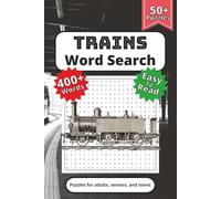 Trains Word Search Puzzle Book: Word Searches with Easy to Read Print about Train Routes, Railcars, Underground Travel and more | 6x9 inches, 110 ... Gift for Holidays, Vacations, and Downtime