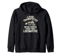 Trainspotting Railfan Locomotora entusiasta amante del ferrocarril Sudadera con Capucha