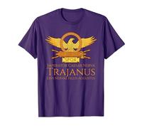Trajano - Emperador Romano - SPQR Historia de Roma Camiseta, Hombre, Morado, XXL