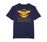 Trajano - Emperador Romano - SPQR Historia de Roma Camiseta, Hombre Tallas Grandes, Azul Marino, 6X Alto