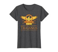 Trajano - Emperador Romano - SPQR Historia de Roma Camiseta, Mujer, Jaspeado Oscuro, M