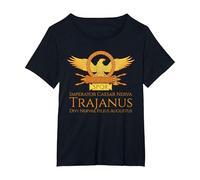 Trajano - Emperador Romano - SPQR Historia de Roma Camiseta, Mujer Tallas Grandes, Negro, 2XL Grande