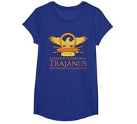 Trajano - Emperador Romano - SPQR Historia de Roma Camiseta, Niñas, Azul Real, L