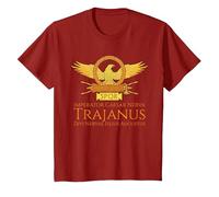 Trajano - Emperador Romano - SPQR Historia de Roma Camiseta, Niños, Arándano, 4 años