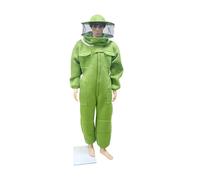 Traje Apicultor, Ropa protectora de cultura con diseño de tela de algodón transpirable 3D, ropa antiabejas, disfraz de cultor(Round Hat Green,Medium)