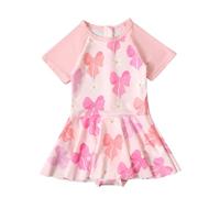 Traje baño niñas pequeñas Estampado caricaturas, Conjunto práctico Moderno Vacaciones estivales