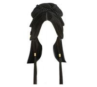 Traje chino para mujer, peluca tradicional trenzada Updo negra larga Hanfus, peluca asiática sintética, disfraz chino para niñas y mujeres, Geisha